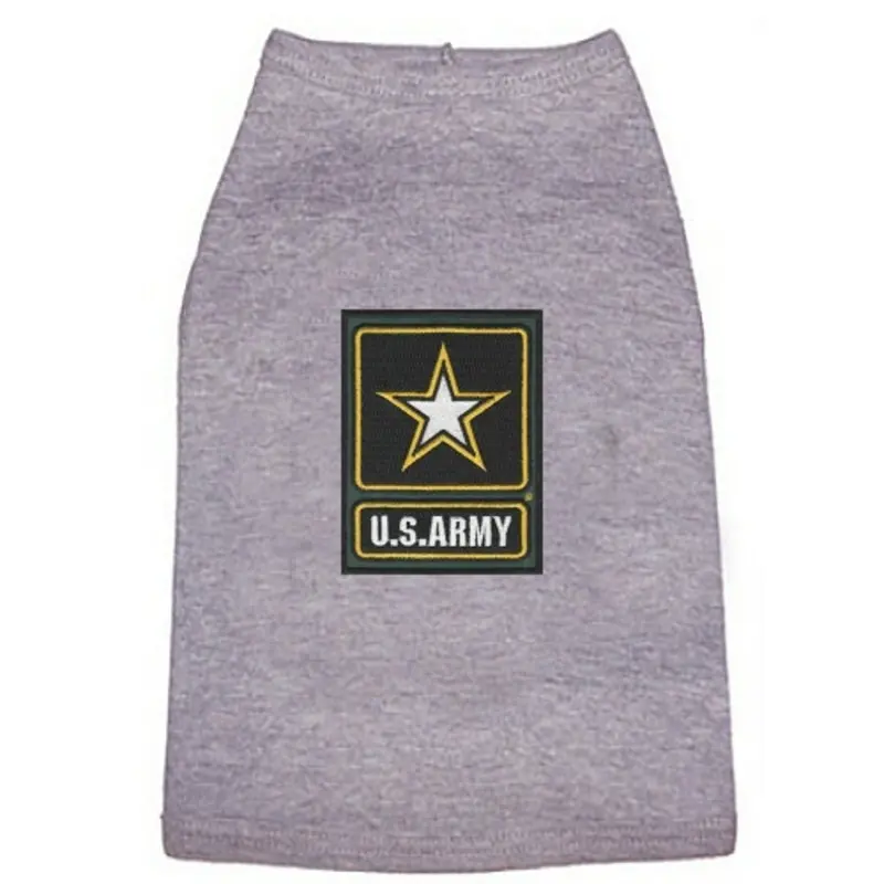 US Army Star Patch Dog Tees Non-Return/Exchangeable