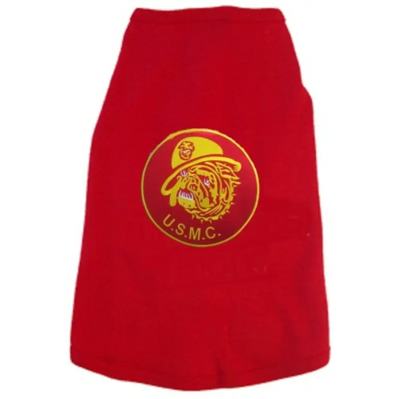 US Marines Devil Dog Patch Dog Tees Non-Return/Exchangeable