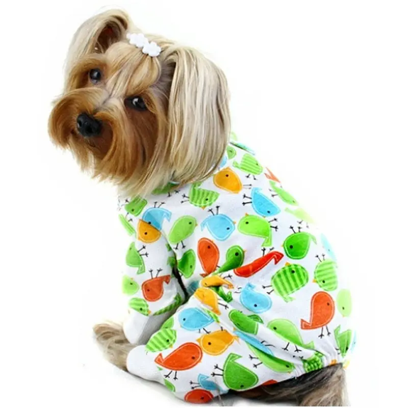 Early Birdies Cotton Knit Dog Pajamas XS