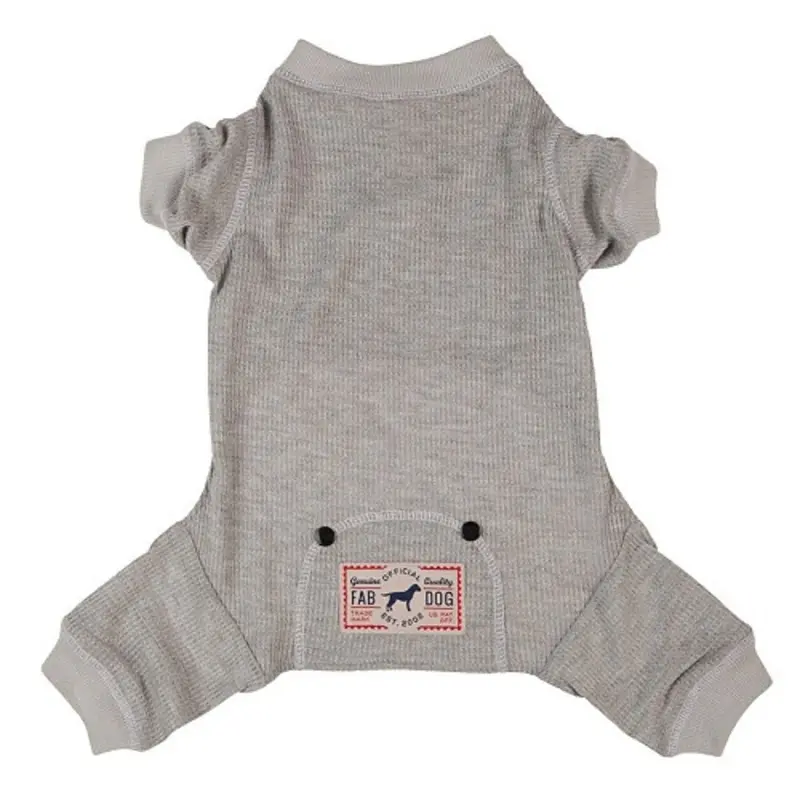 Grey Thermal Dog Pajamas / Long Johns