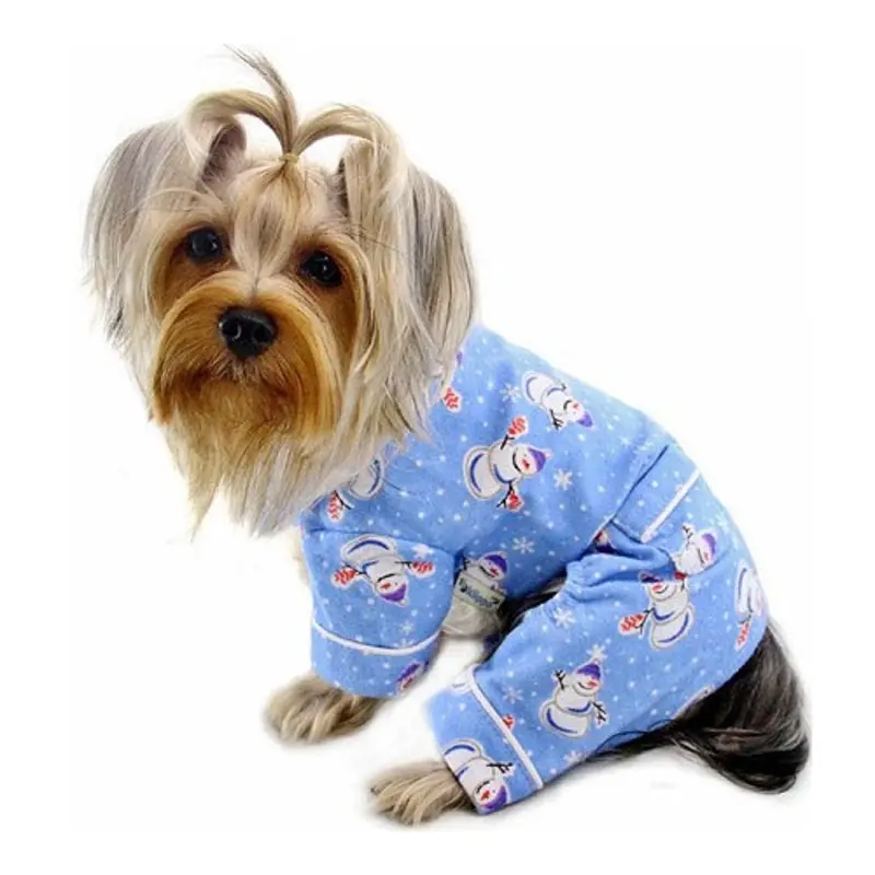 Snowman & Snowflake Flannel Pajamas with 2 Pockets XS
