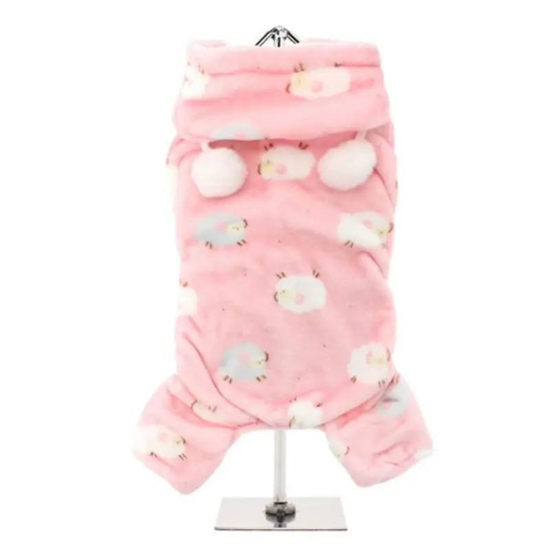 Baby Pink Counting Sheep Onesie Dog Pajamas XXS