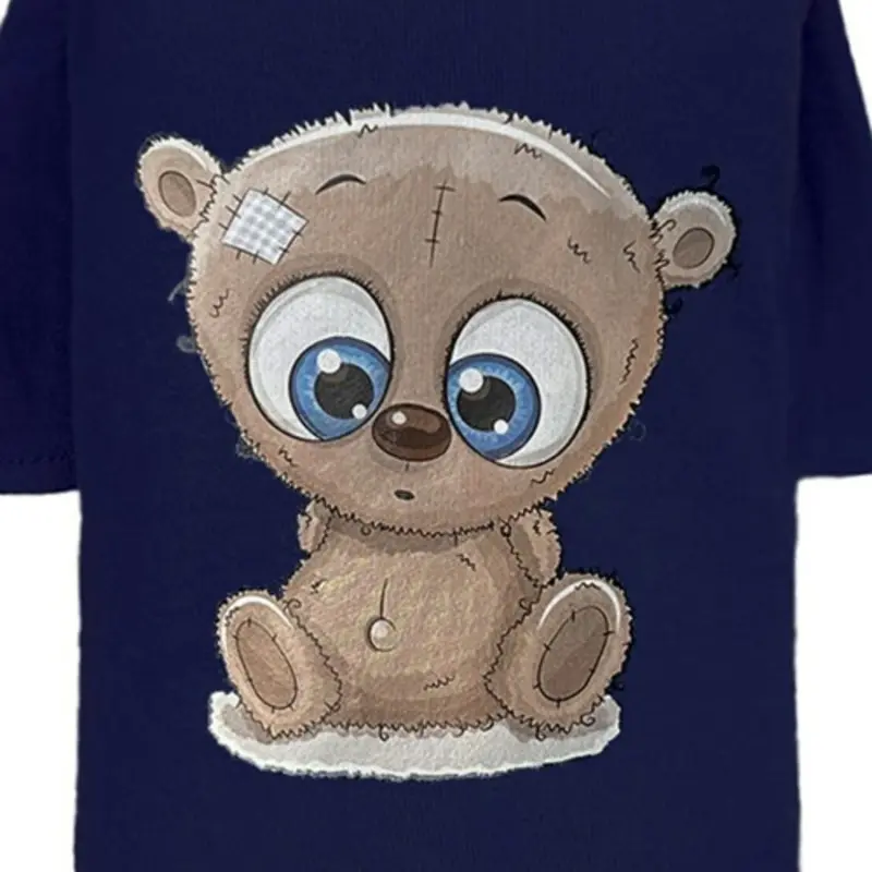 Cutie Dog Tee Collection - Navy Teddy Bear XXS