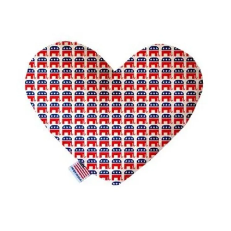 Republican Bone or Heart Dog Toy, More Sizes