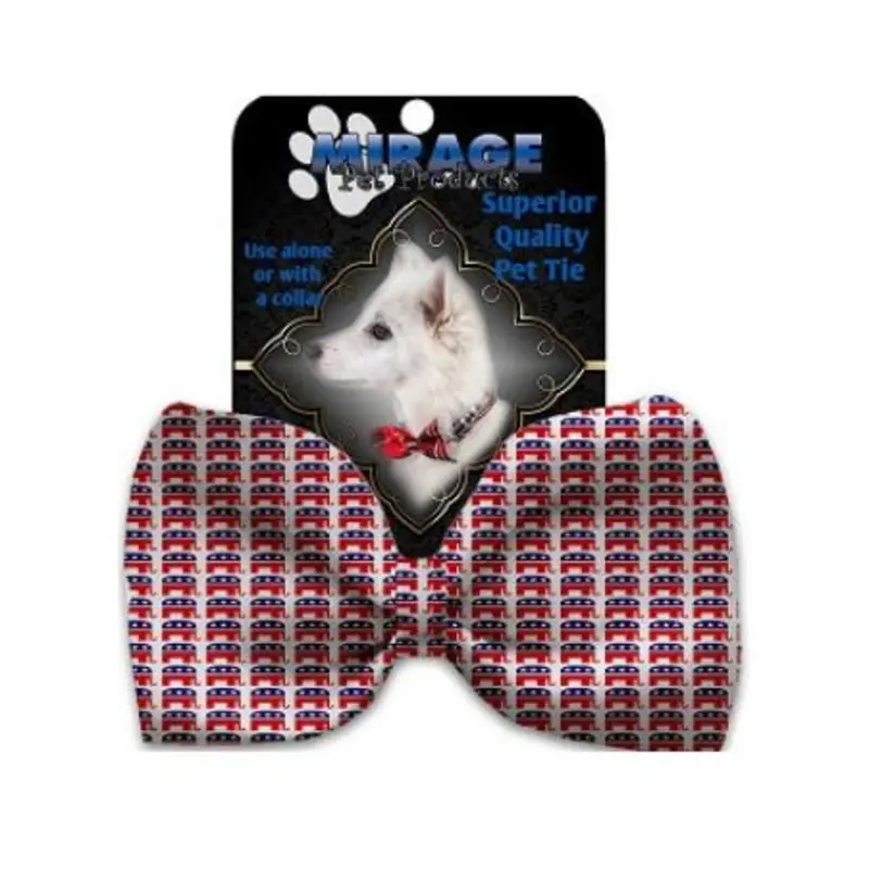 Republican Pet Dog Bow Tie Elastic - Necks 10 - 19 inches