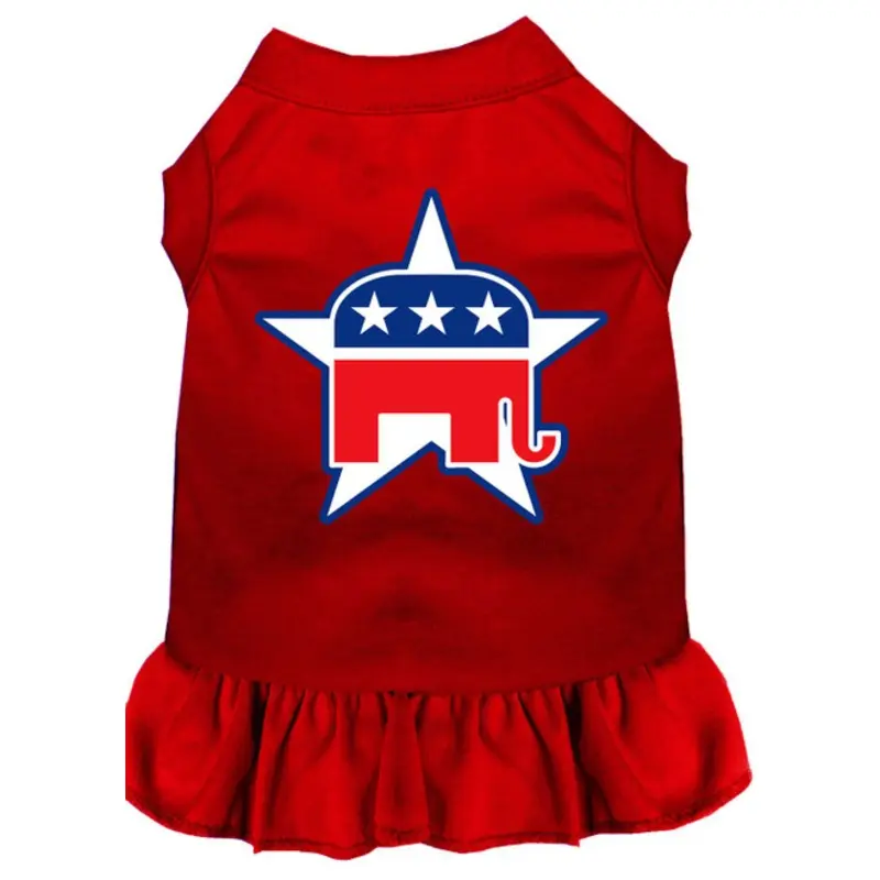 Republican Screen Print Dog Dress