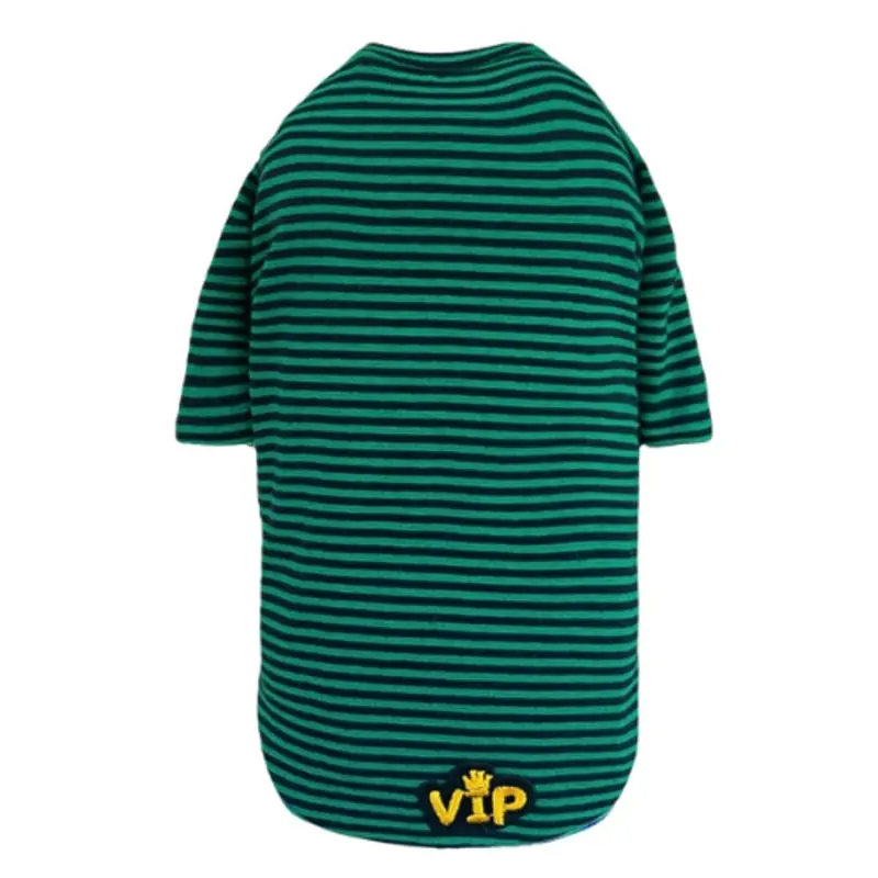 VIP Baby Dog Tee Collection - Striped Green  XXS