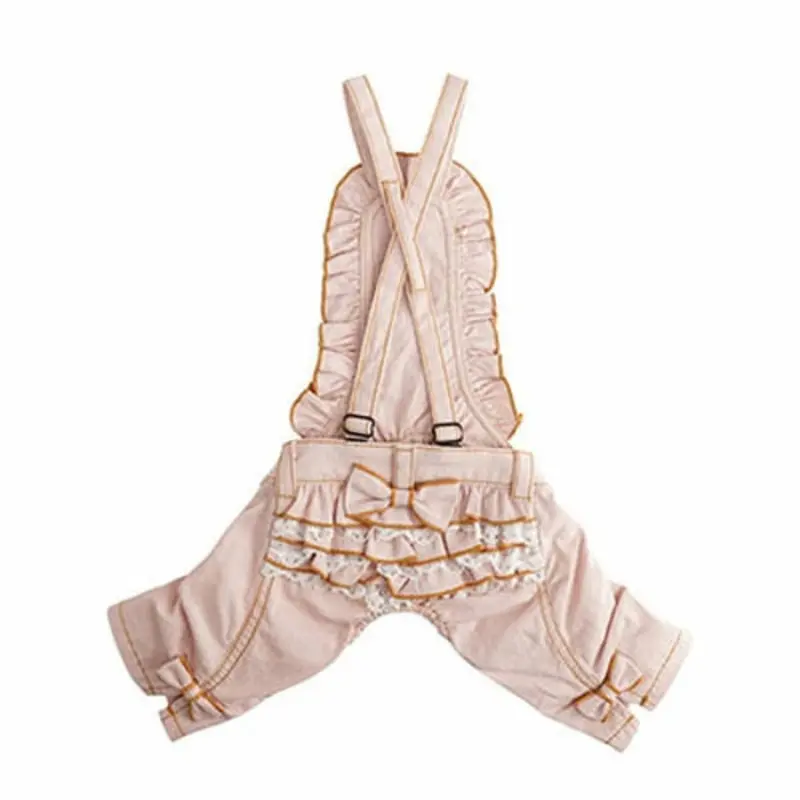 Puppy Angel Frill Ribbon Dog Pants - Pink S