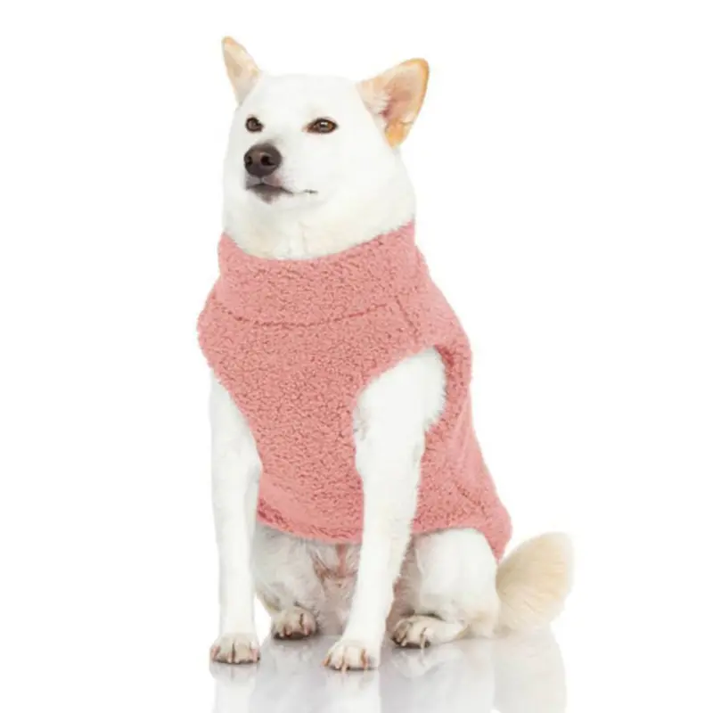 Plush Fuzzy Sherpa Dog Vest - Mauve Pink, XS-3XL