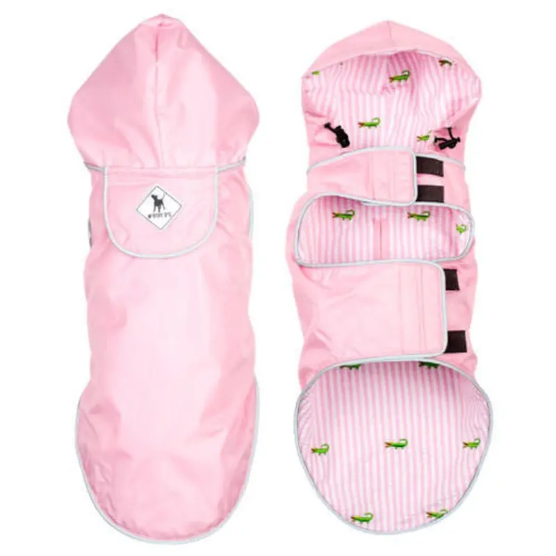 Pink/Alligator Slicker Dog Raincoat