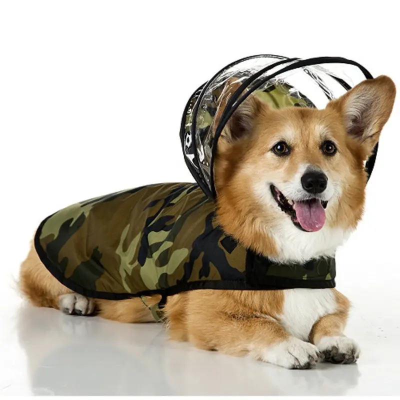 Woodland Camo Dog Raincoat - Puddle Jumper Line - Big Dog Sizes Too! Small
