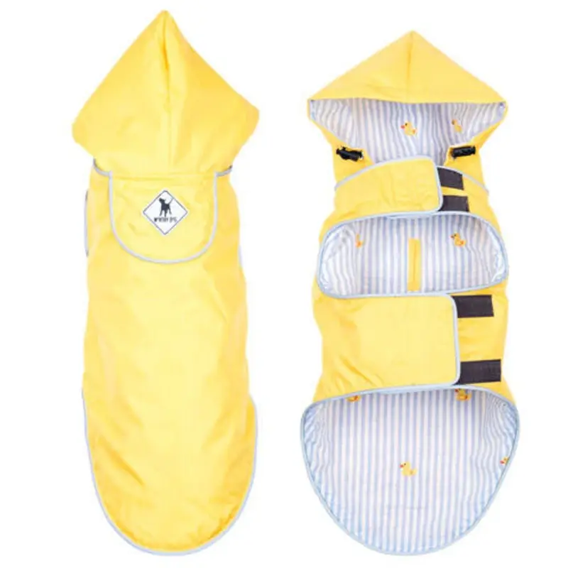 Yellow/Rubber Duck Slicker Dog Raincoat