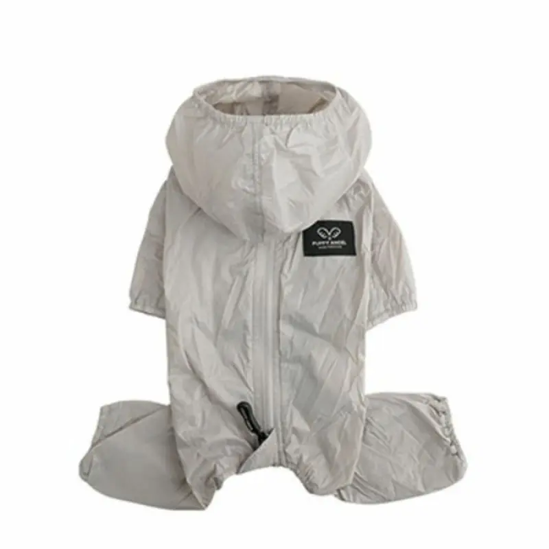Puppy Angel AIR  Waterproof Dog Raincoat Overalls - Gray ML