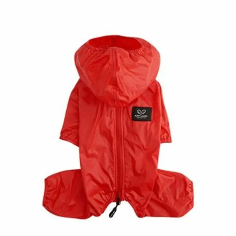 Puppy Angel AIR  Waterproof Dog Raincoat Overalls - Red ML