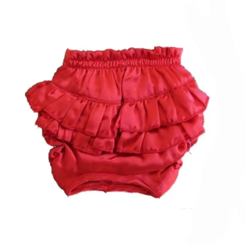 Red Satin Ruffle Dog Panties (Large) Large