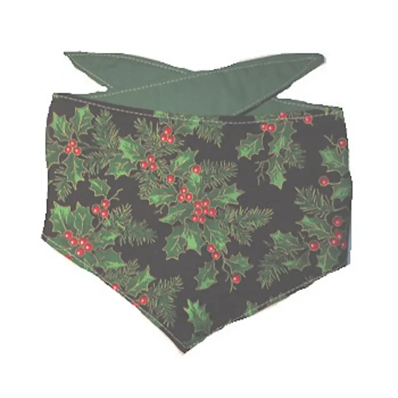 Christmas Dog Bandana - Holly XXS
