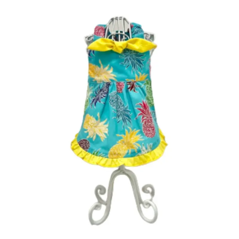 Designer Aloha Pineapple Aloha Dog Dress XXS
