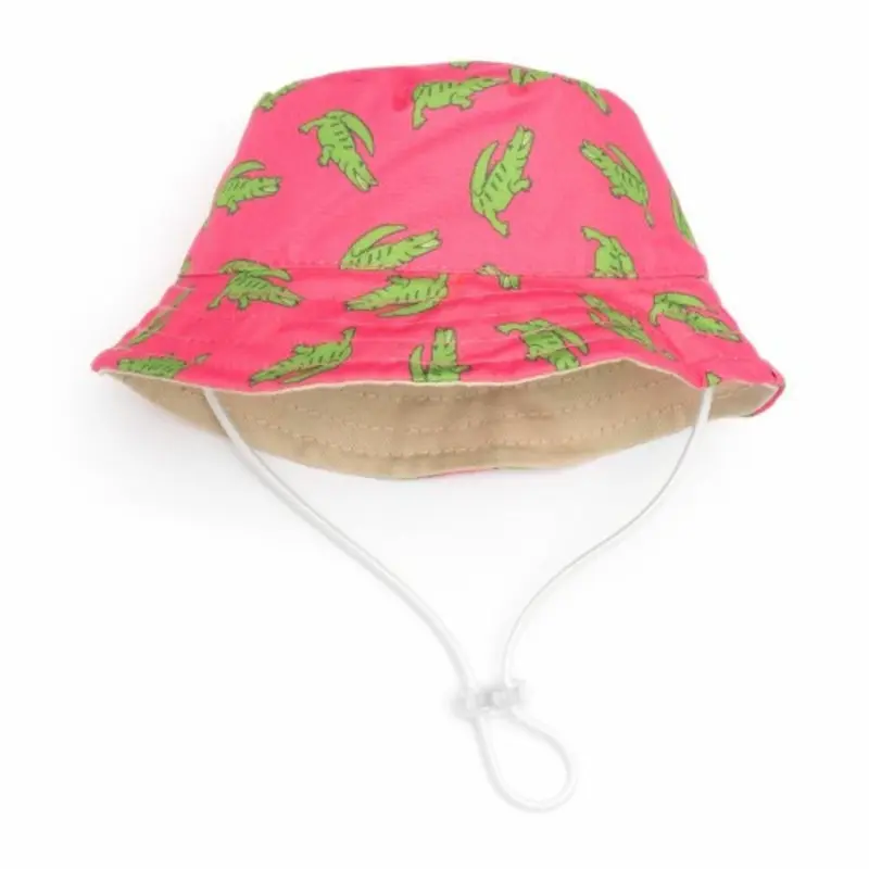Pink Alligators Bucket Pet Dog Hat Small