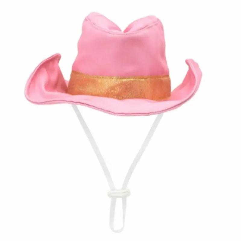 Pink Cowboy Party Hat and Dog Toy Small