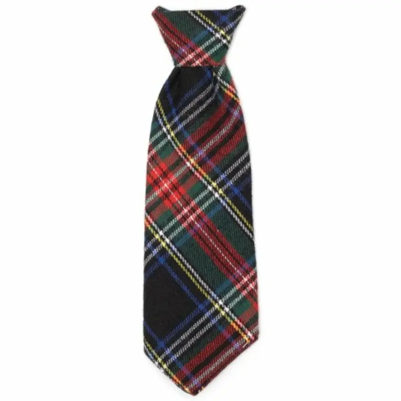 Black Stewart Pet Dog Neck Tie Small