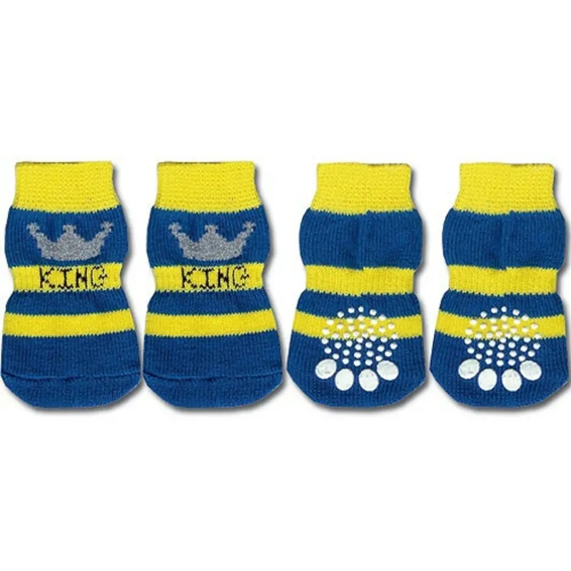 Blue & Yellow King Doggy Socks