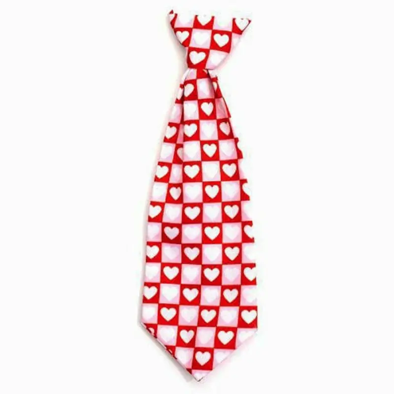 Colorblock Hearts Pet Dog Neck Tie Small