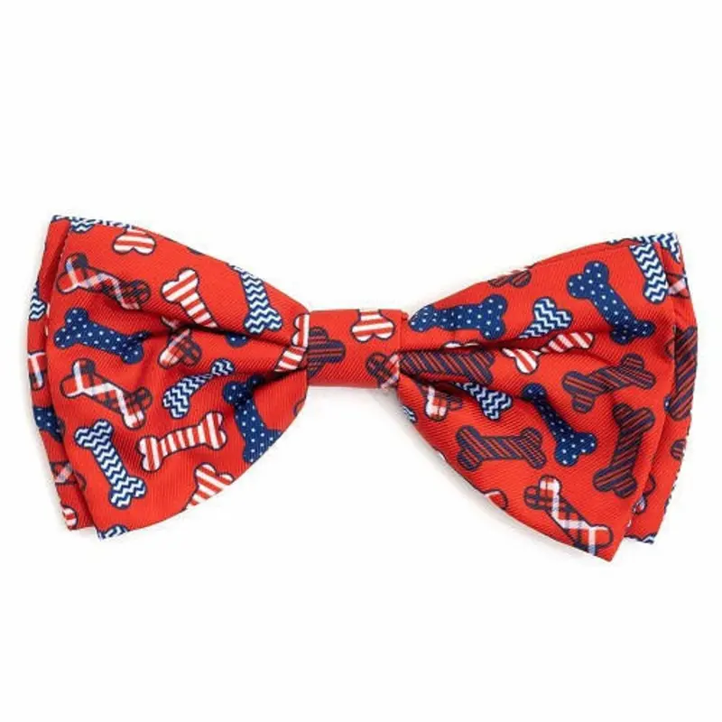 Preppy Bones Pet Dog Bow Tie Small