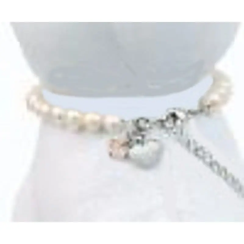 White Pearl Pet Dog Necklace 11-14, LAST ONE