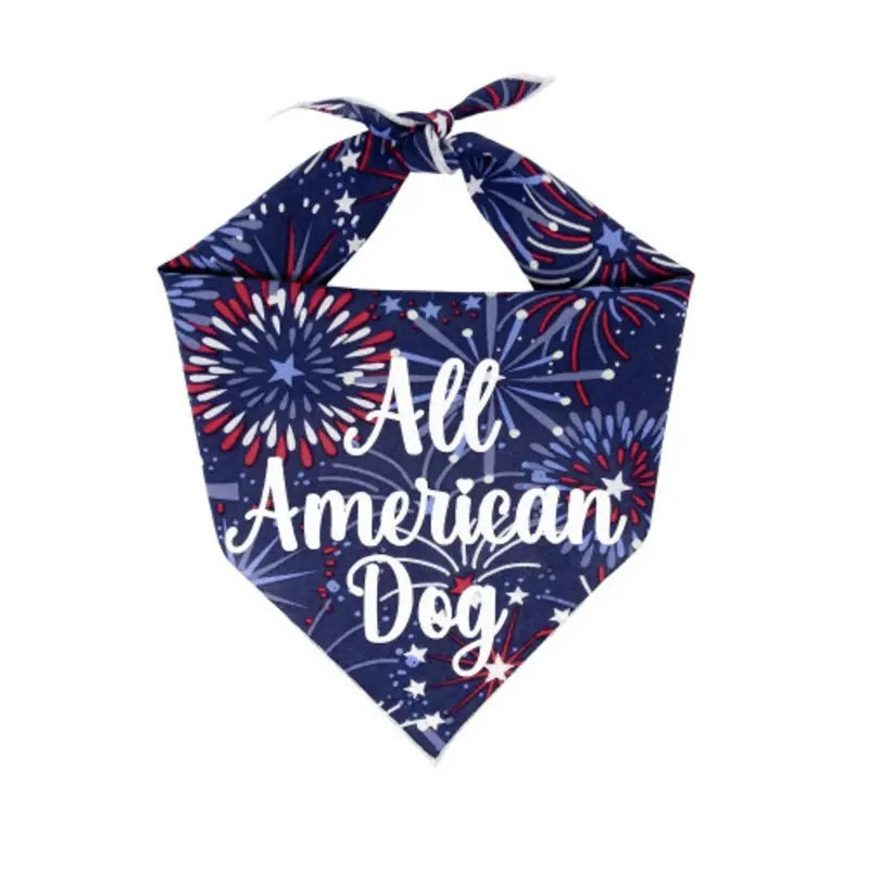 American Dog Bandana | Memorial Day |4th of July Dog Bandana Small