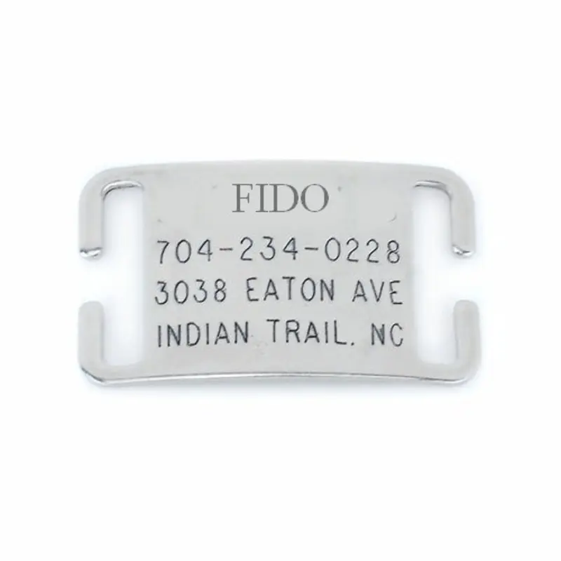 Jingle-Free Tag Only - Attach to the side of the collar
