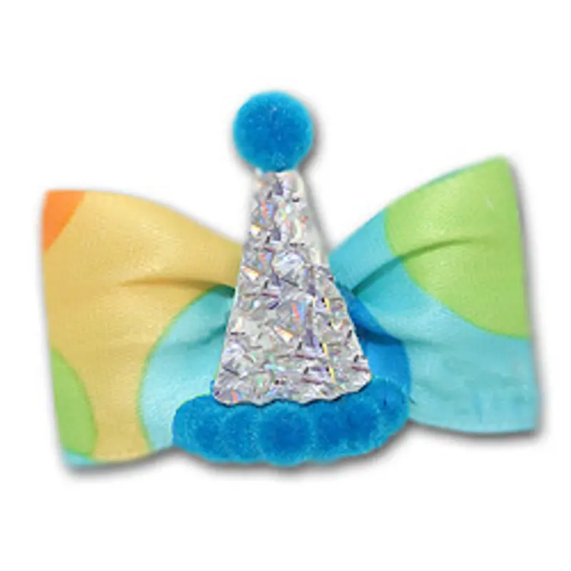 Dog Bow Barrette - Party Time Latex Bands