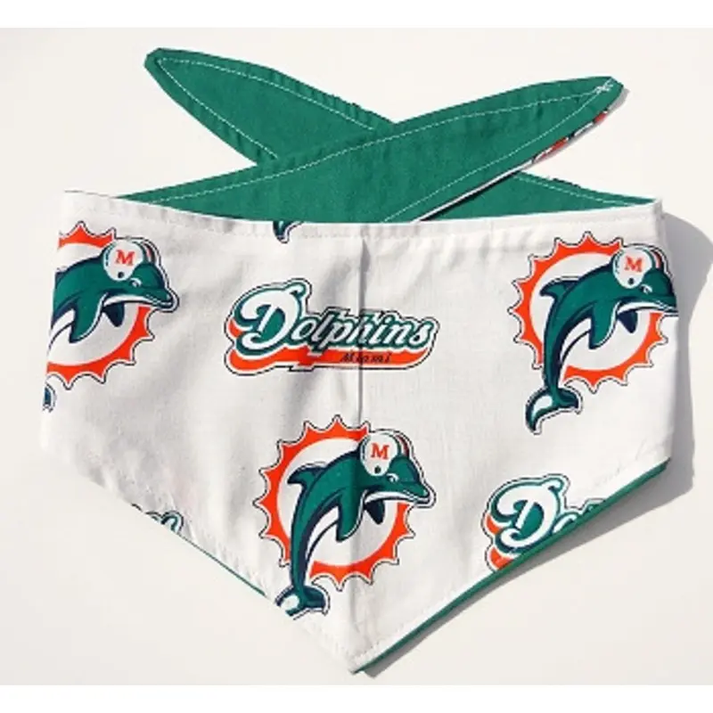 Miami Dolphins NFL Dog Bandanas - White XS