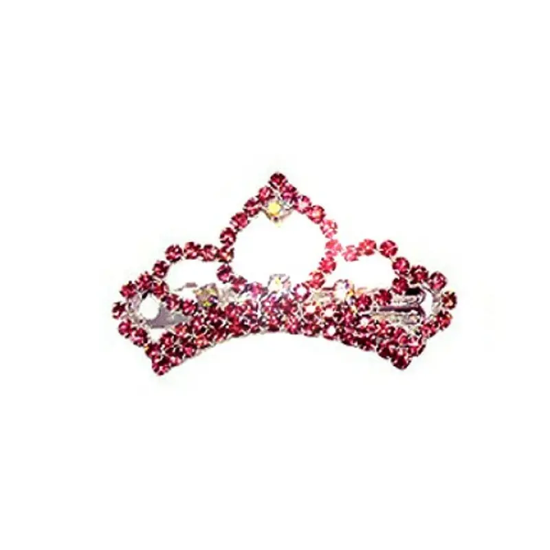 Princess Tiara Dog Barrette Pink