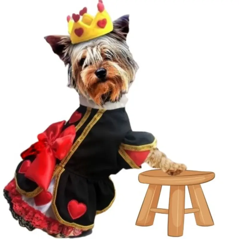 Royal Queen of Hearts Pet Dog Costume 2