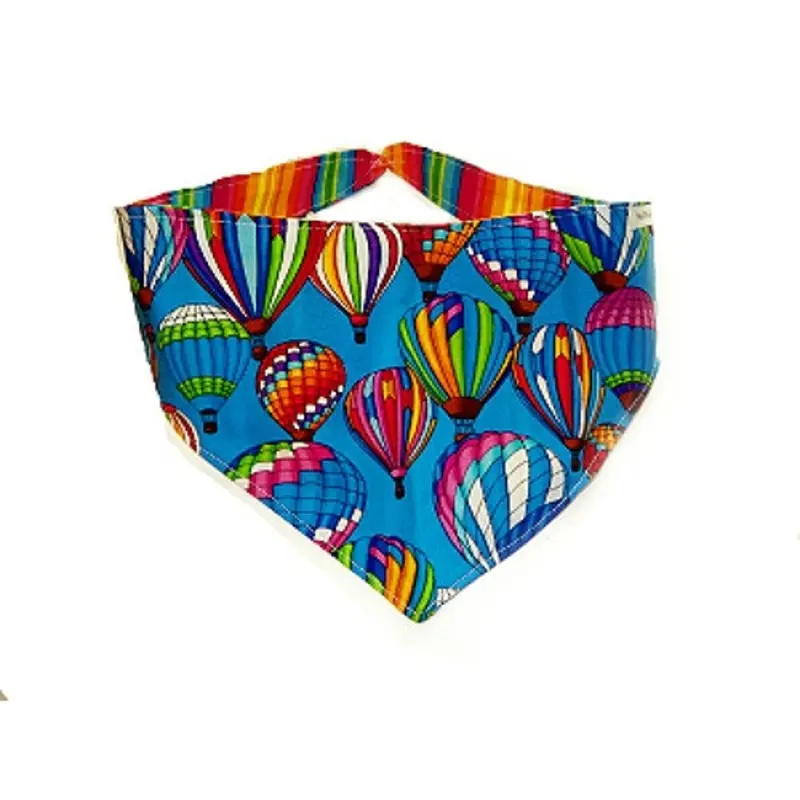 Bandana - Colorful Hot Air Balloons on Blue XXS