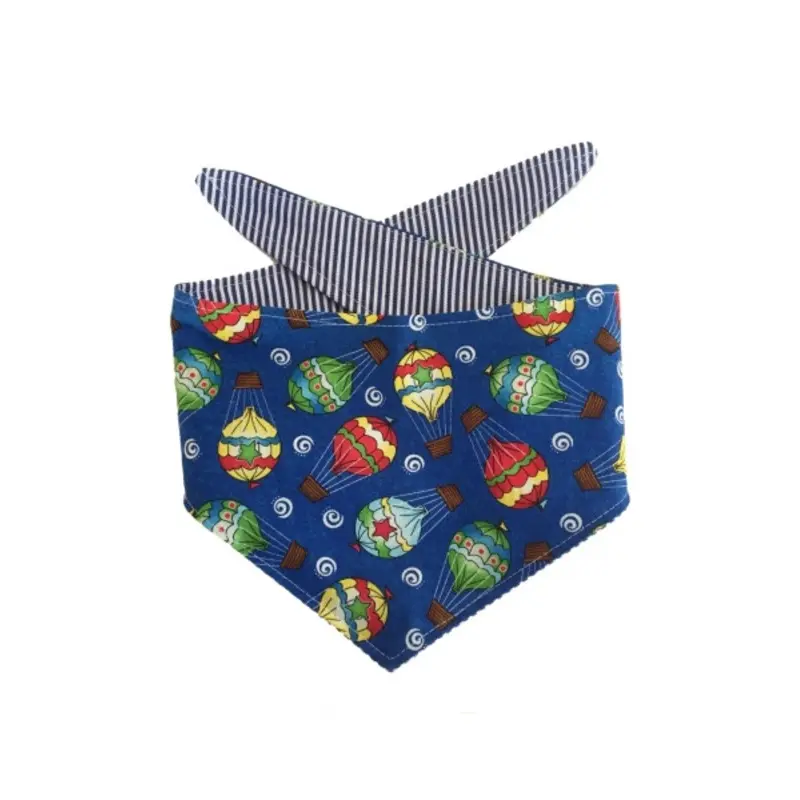 Bandana - Vintage Hot Air Balloons on Blue X-Small