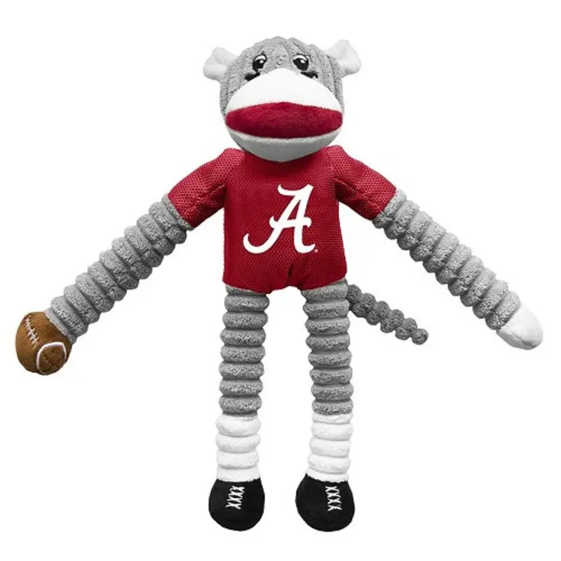 Alabama Crimson Tide Sock Monkey Dog Toy One Size
