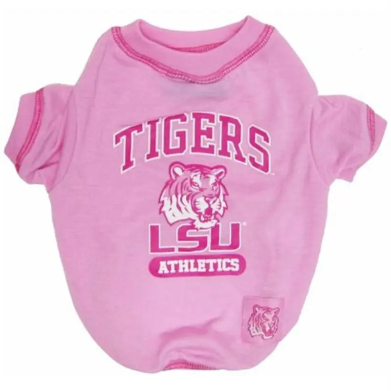 LSU Tigers Pink Pet Dog Tee Shirt