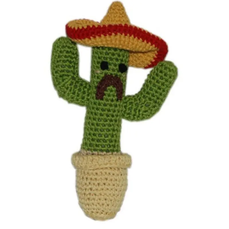 Cactus Organic Cotton Crocheted Dog Toys One Size