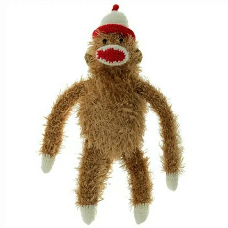 Dog Toy - Sock Monkey Medium