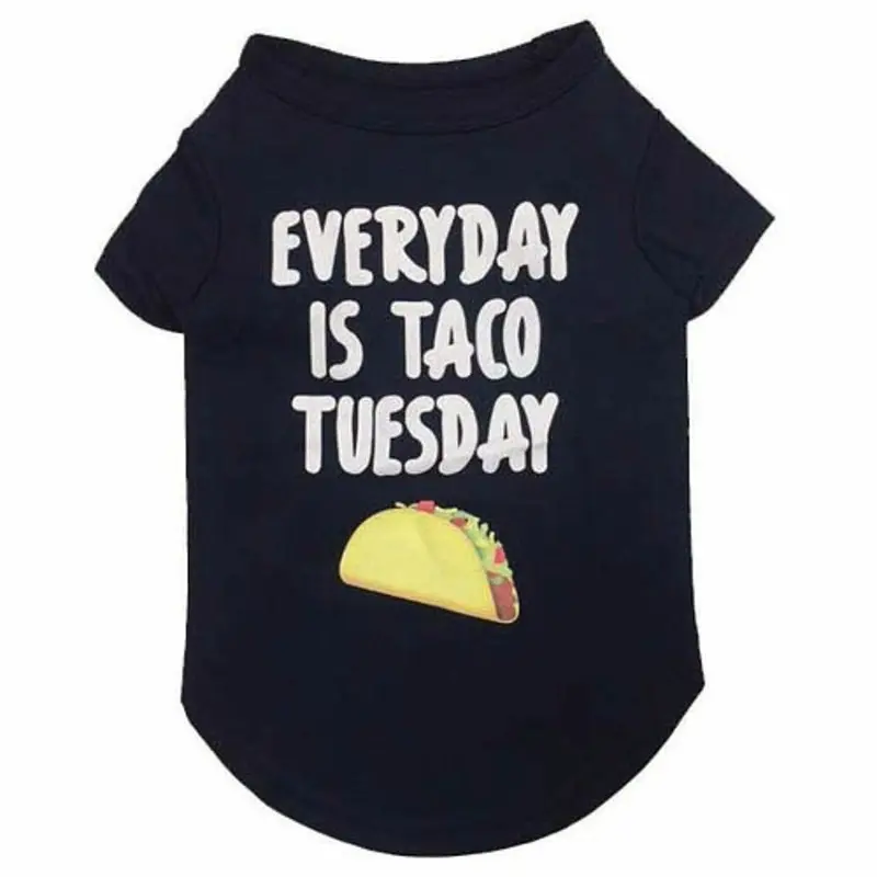 Taco Tuesday Dog T-shirt - Black