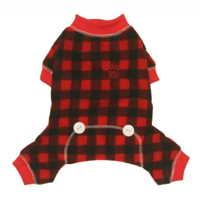 Buffalo Plaid Lumberjack Long Johns Dog Pajamas Medium