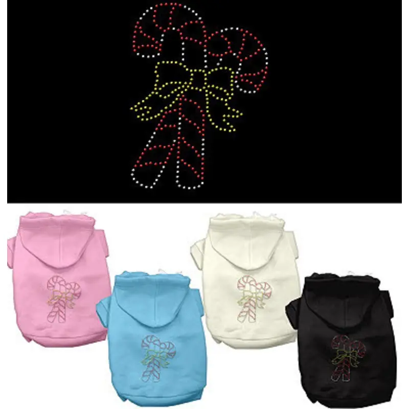 Candy Cane Christmas Dog Hoodie