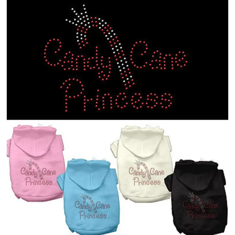 Candy Cane Princess Christmas Dog Hoodie