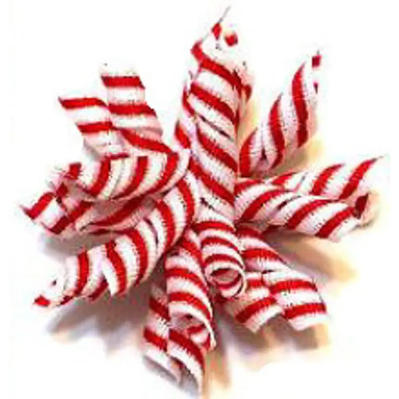 Christmas Candy Cane Stripe Whirlie Pet Dog Barrette Alligator Clip