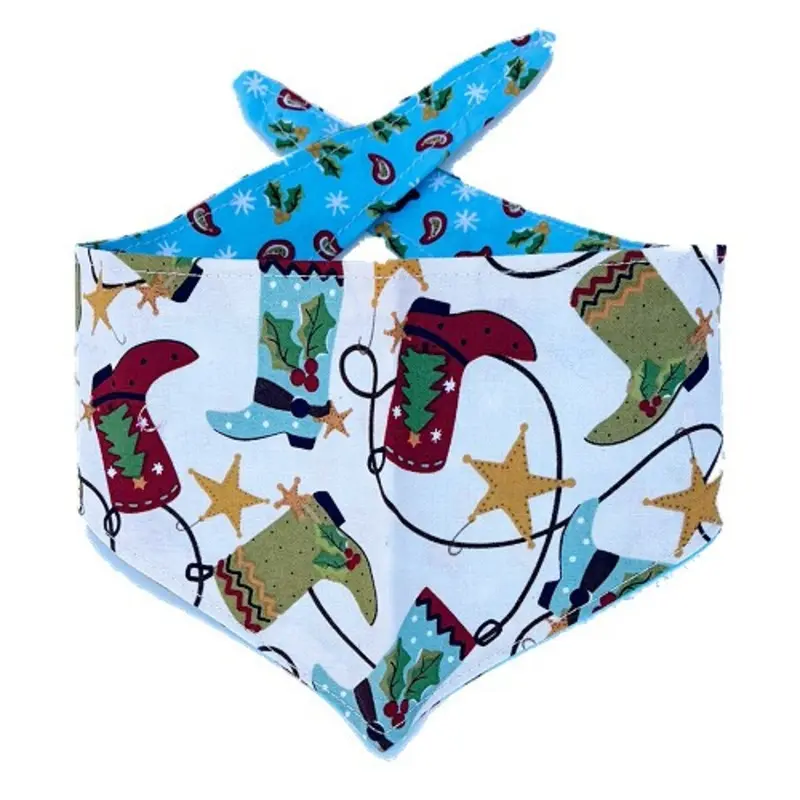 Christmas Dog Bandana - Boot Scootin Christmas XXS