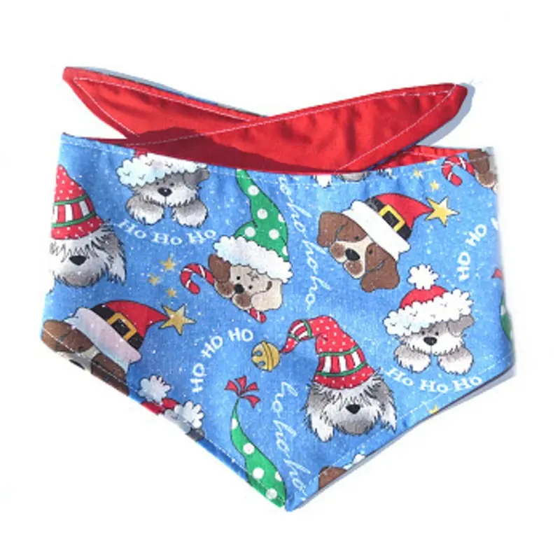 Christmas Dog Bandana - Christmas Hat Pups X-Small