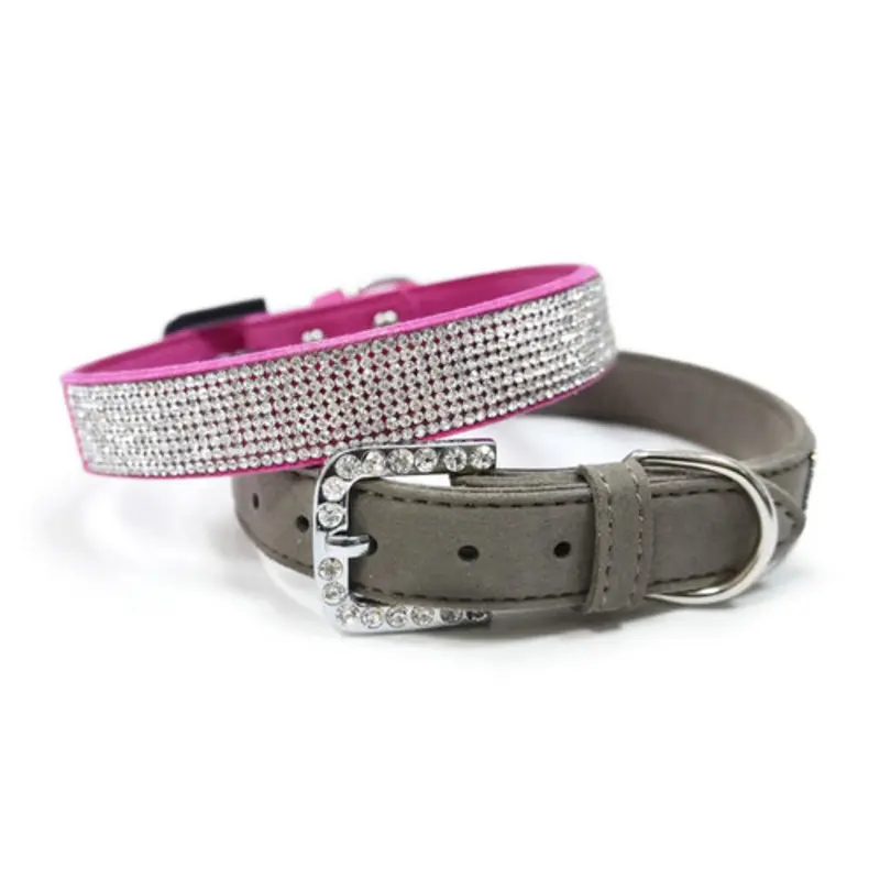 VIP Bling Pet Dog Collar - Fuchsia or Gray