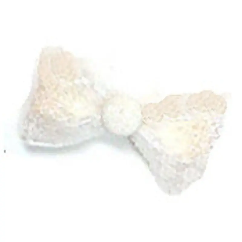 All That Glitters Dog Hair Bow Barrette - White Alligator Clip