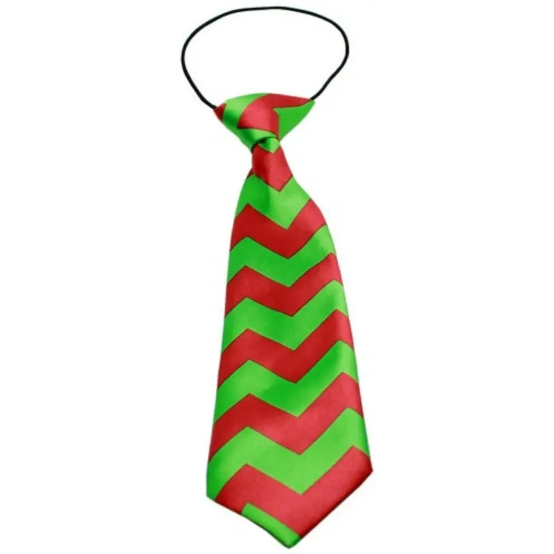 Big Dog Neck Ties - Christmas Chevron Stripe One Size